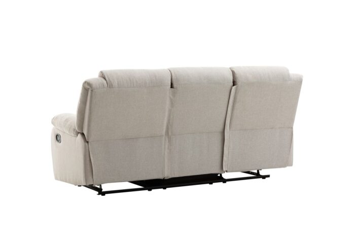 Canapé de relaxation manuel CLARA 3 places en tissu